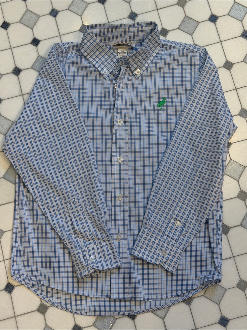 TBBC light blue windowpane Dean’s List Dress Shirt